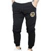 HOLLYWOOD MILANO - Pantaloni della Tuta Lunghi, Joggers in Cotone Leggero per Uomo, Sportivi Leggeri Ottimi per Casa, Palestra, Corsa, attività Sportiva, Jogging e Tempo Libero (Nero/XXL)