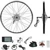 YOSE POWER 36V350W E-Bike Kit Motore con 26 Pollici Ruota Posteriore Freewheel, Kit E-Bike Conversione per Bicicletta Elettriche