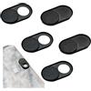 MakakaOnTheRun Cover per smartphone Android, iPhone, iPad, tablet, MacBook, laptop, notebook (nero) (5 pezzi, cover per cellulare da 7 mm in metallo magnetico)