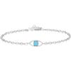COAI Bracciale Argento Donna con Charm Malocchio in Turchese Naturale, Bracciale Occhio Turco Portafortuna