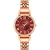 ANNE KLEIN Orologio da polso da Donna, con cinturino a bracciale, Borgogna/Oro Rosa