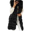 Vhersily Gilet Lungo Donna Pelliccia Invernale Cappotto Smanicato Pelliccia Sintetica Giacca Donna Elegante Caldo Gilet di Peluche Giubbotto