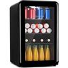 KLARSTEIN Frigorifero PopLife di Klarstein - mini bar, frigorifero retrò, 0-10°C, solo 39 dB, 70 L, ecologico, porta a doppio vetro, design retrò, nero