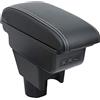 OYHCM Auto Bracciolo Compatible with Dacia Duster I 2010-2015 Bracciolo Console Centrale Braccioli Poggiabraccio Braccio Vano Portaoggetti Doppio Spazio di Archiviazione Pelle Nera
