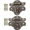 FUXXER® 2 chiusure antiche, ganci a blocco, design in ferro bronzo, 64 x 50 mm, set da 2 pezzi
