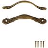 Fuxxer - 2x maniglie per cassetti, design bronzo antico, per cassettiere ante buffets comò in stile vintage rustico retrò, 80 x 14 mm