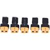 Dilwe Spina Dell'adattatore del Connettore per RC Drone, Adattatore xt30 xt60 Convertitore Batteria 5 Pezzi XT30 Maschio a XT60 Femmina RC Drone Accessories