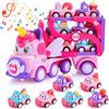 EUCOCO Giochi Bambina 1 2 3 4 5 6 Anni, Camion Giocattolo per Bambini 1-6 Anni Unicorno Bambina Regalo Macchinine per Bambini Regalo Bambina 1-6 Anni Giocattoli Bambina 1-6 Anni Cars Macchinine