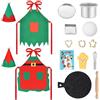 EKKONG Miniature Casa Delle Bambole 16 Pezzi, Grembiule per Bambola Elfo Accessori Elfo Oggetti Cucina in Miniatura per Bambini Regali di Natale, Bambole Elfiche Decorazioni