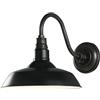 DEMCAY Lampada da parete a collo d'oca in metallo vintage in ferro battuto Applique da parete industriale a testa singola for corridoio Balcone Magazzino Fienile Illuminazione esterna (Colore : Nero) (Nero)