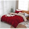 Riad arredo Set Copripiumino Bicolor Morbissimo 100% Puro Cotone Effetto Delicato - Parure Copriupiumino e 2 Federe Double Face (Bordeaux - Tortora, Una Piazza E Mezzo)