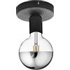 G.E.A. Luce Plafoniera Moderna Gea Luce Point E27 Led Lampada Soffitto Parete, Nero