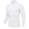 Uusollecy Maglie Collo Alto Uomo Slim Fit Elastica Maniche Lunghe Leggera Lupetto Uomo Invernale Maglia Dolcevita Uomo Basic,Bianco,XXL