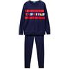 United Colors of Benetton Pig(Maglia+Pant) 3VD04P02D Set di Pigiama, Blu, M Uomo