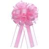 QUARKZMAN 10pz 20cm Fiocchi Regalo Tirante Grande in Organza Fiocco Confezioni Regalo Nastro per Cesti Auto Matrimonio Regali Fiocco di Natale, Rosa