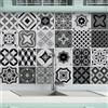 AREDE 32 Pz Adesivi per Piastrelle Bagno e Cucina 15 x 15 cm Autoadesivo Decorazione Adesivo murale in PVC Impermeabile Adesivi Parete mattonelle mosaico stile / T1007