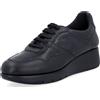 Sabatini Sneaker in pelle con lavorazione a sacchetto suola 4cm