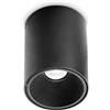 Ideal Lux NITRO PL ROUND D08 NERO 3000K Mod. 206004 Lampada Da Soffitto 1 Luce