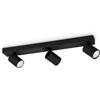 Ideal Lux RUDY PL3 ROUND NERO Mod. 229058 Lampada Da Soffitto 3 Luci