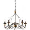 Ideal Lux CORTE SP5 RUGGINE Mod. 057187 Lampada A Sospensione 5 Luci