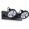 Ideal Lux GLIM PL2 NERO Mod. 200248 Lampada Da Soffitto 2 Luci