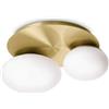 Ideal Lux NINFEA PL2 OTTONE Mod. 293653 Lampada Da Soffitto 2 Luci