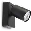 Ideal Lux RUDY AP1 ROUND NERO Mod. 229010 Lampada Da Parete 1 Luce