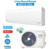 Beko BEHPC090 + BEHPC091 Condizionatore Climatizzatore 9000Btu A++/A+ 2,5Kw WIFI Round Range 2024, R32 Inverter, Bianco