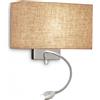Ideal Lux HOTEL AP2 CANVAS Mod. 103204 Lampada Da Parete 2 Luci