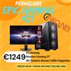 PC GAMING NEW Epic Gaming Kit RIG INTEL I5-14400F-16gb DDR5 -RTX 4060+ Monitor 27″ Gaming+ kit accessori Full MSI
