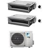 Daikin CONDIZIONATORE DAIKIN DUAL SPLIT CANALIZZABILE ULTRAPIATTO 9000+18000 BTU INVERTER 2MXM50A CON COMANDO A FILO A+++