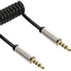 InLine 22502 Cavo Audio Spiralato, Nero
