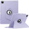 FINTIE Custodia rotante compatibile con iPad Pro da 12,9 (2022/2021/2020/2018, 6a/5a/4a/3a generazione)-custodia protettiva girevole a 360 gradi con portapenne, funzione sleep/wake automatica, viola