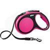 FLEXI GUINZAGLIO FLEXI NEW COMFORT TG M CON FETTUCCIA 5 MT ROSA