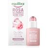 equilibra Viso, Rosa Ialuronica Siero Viso Levigante e Vellutante, a Base di Estratto di Rosa Damascena, Acido Ialuronico, Vitamina C e Ceramidi Vegetali, 30 ml