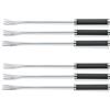 kela Set di forchette per fonduta6 pezzi MONTANA, spiedini per fonduta di formaggio 24,5 cm, forchette in acciaio inossidabile con numerazione, forchetta per fonduta di carne, grigio