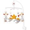 Fehn Musik Mobile Gute Nacht - Baby Einschlafhilfe Musikspielzeug mit Glow-in-the-dark Bestickung und Weißt du wieviel Sternlein Melodie - Musikmobile Spieluhr Babymobile für Babys von 0-5 Monaten