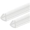 QUARKZMAN 2 Pezzi Profilo di Protezione a U, Lunghezza 4.9ft, Guarnizione in Gomma per Bordi, Adatta per Spessore di 3-4mm, (5/16 L x 9/32 A) Trasparente