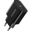 UGREEN 20 W Caricatore USB C PD 3.0 Compatibile con iPhone 14 14 Pro 14 Pro Max 13 Pro 12 Pro 11 XR X iPad Pro Mini Air Galaxy S22 Plus S21 S20, Cavo non Incluso (nero)