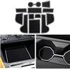 CDEFG Compatibile con VW Polo MK6 AW1 2018-2021 2022 2023, Tappetino Antiscivolo Antipolvere AntiGraffio Tappetini in Gomma Portabicchieri per Interni Auto Accessori (Bianco)