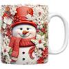 Eteslot Tazza Natalizia in Ceramica, Tazza da caffè con Pupazzo di Neve, Tazza da Babbo Natale, Tazza da Bere Natalizia, Decorazione Natalizia per la casa, Regali