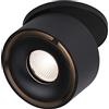 Paulmann 93370 - Faretto LED da incasso Spircle, 78 mm, incl. 1 x 8,0 W, bianco caldo e nero opaco, sistema di illuminazione in alluminio 3000 K