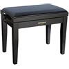 Roland Sgabello Roland per pianoforte con finitura nera satinata, rivestimento in velour della seduta - RPB-220BK