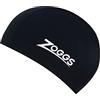 Zoggs Berretto Elasticizzato, Cuffia da Nuoto Unisex, Nero, Taglia Unica