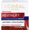 L'Oréal Paris Crema notturna, Revitalift, trattamento anti-invecchiamento, antirughe e extra tonificante, pro-Elastina e semi di albicocca, 50 ml