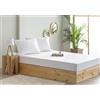 Todocama Coprimaterasso imbottito antiacaro con membrana traspirante e impermeabile e trattamento sanitario. (Letto 90 x 190/200 cm) Bianco.