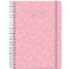 Dohe - Agenda 2025 - Giorno per pagina, formato A5 (14 x 20 cm), 12 mesi da gennaio a dicembre, copertina rigida, planner spagnolo, forniture per ufficio - ARUBA Rosa