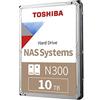 Toshiba 10TB N300 Internal Hard Drive - NAS 3.5 Inch SATA HDD Supports Up to 8 Drive Bays Designed for 24/7 NAS Systems, New Generation (HDWG480UZSVA)