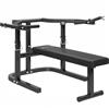 SPORTNOW Macchina Pettorali ad Altezza Regolabile in Acciaio, 150x150x60-85 cm, Nero