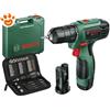 Bosch Trapano a Batteria (12V) EasyDrill 1200 con Set Avvitamento (38 Pezzi)